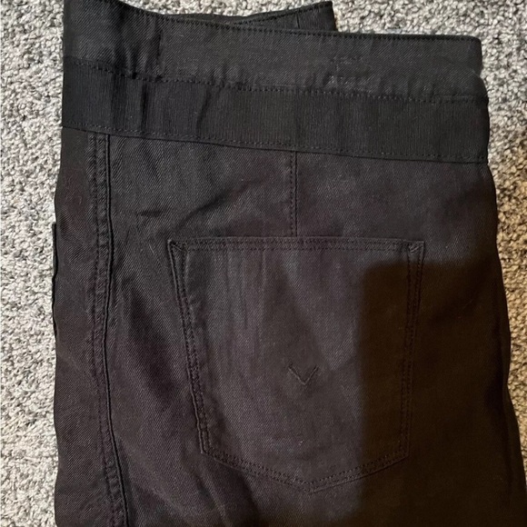 Hudson NWT Womens Black Paper Bag Shorts Sz 25 Linen Blend Tie Waist Pockets New - Picture 4 of 4